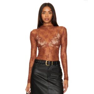 NWT Free People Lady Lux Layering Top color Mochaccino size Medium
